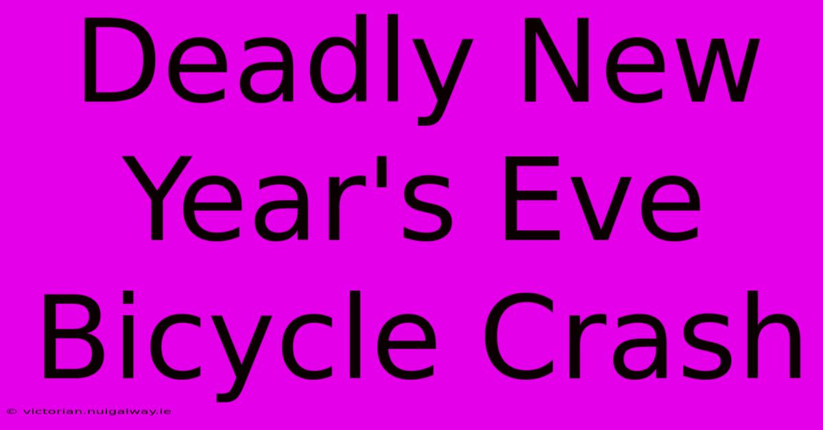 Deadly New Year's Eve Bicycle Crash