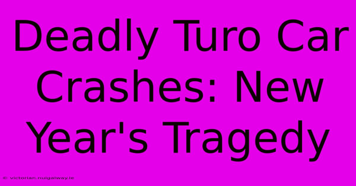 Deadly Turo Car Crashes: New Year's Tragedy