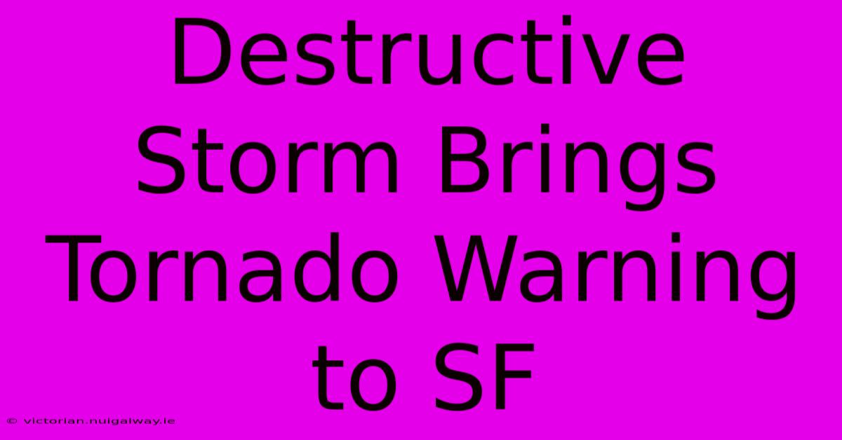 Destructive Storm Brings Tornado Warning To SF