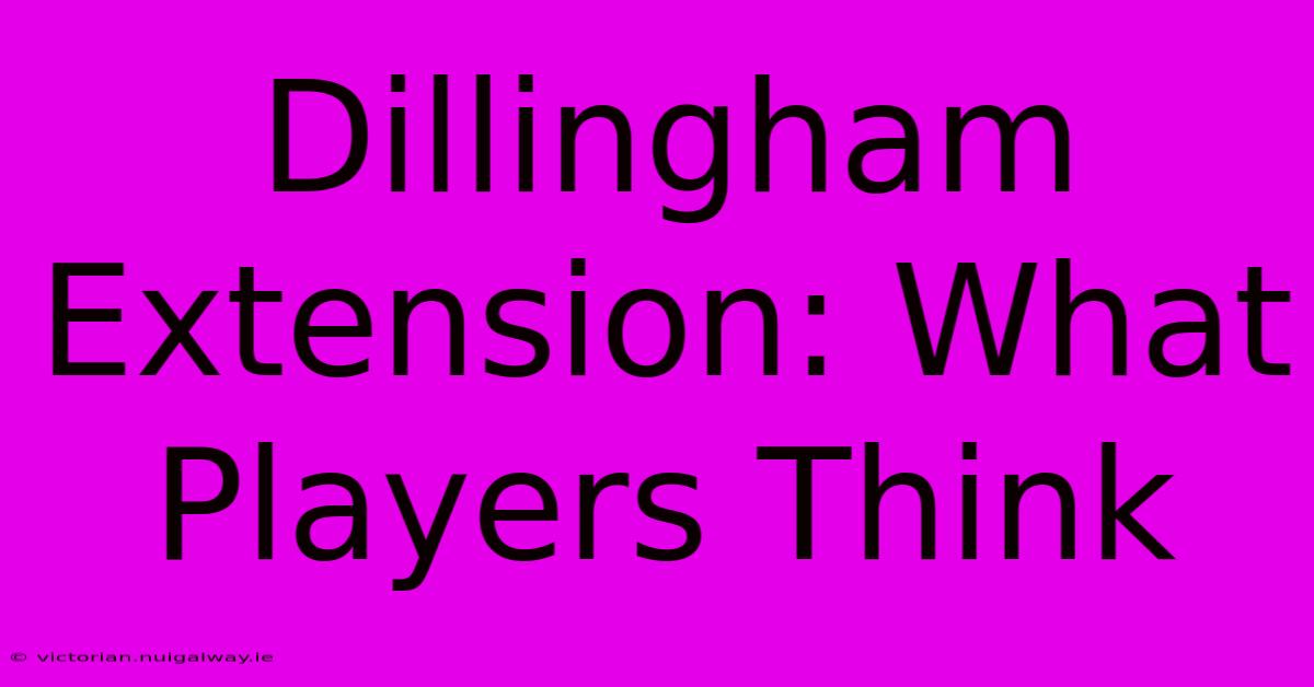 Dillingham Extension: What Players Think