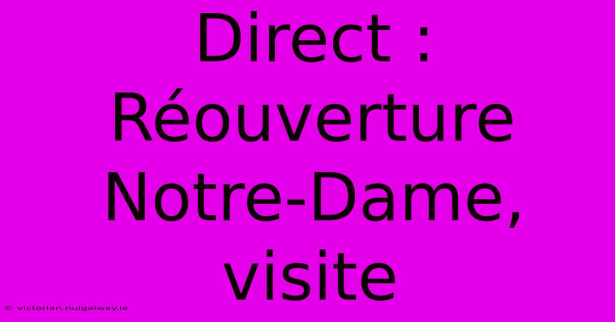 Direct : Réouverture Notre-Dame, Visite