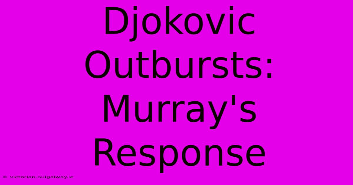 Djokovic Outbursts: Murray's Response