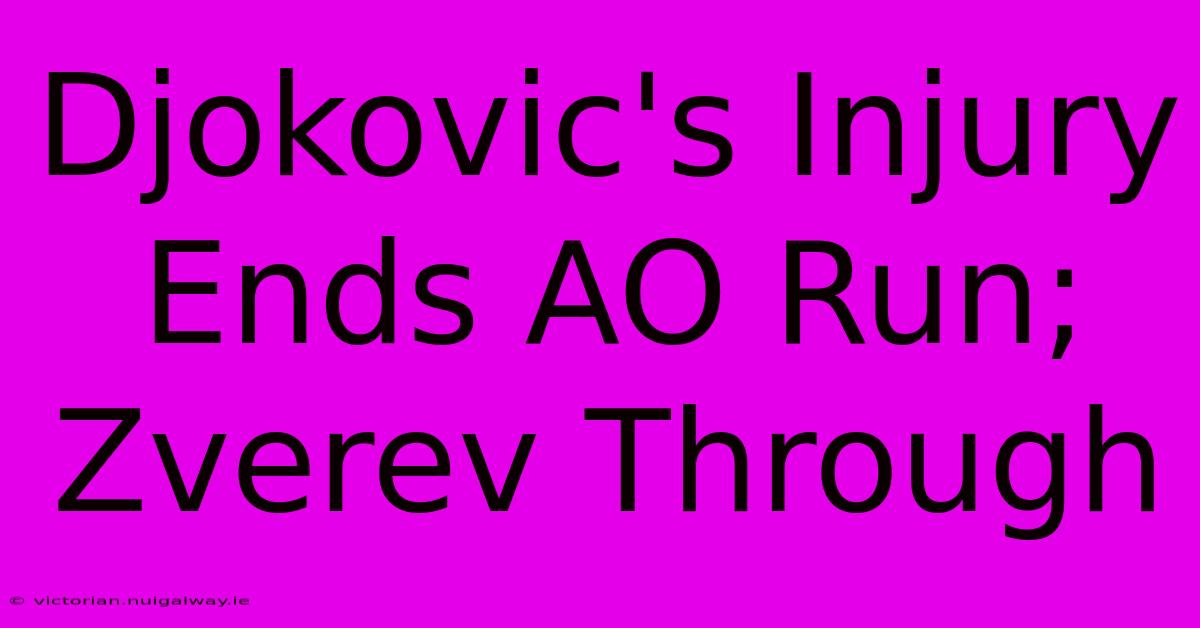 Djokovic's Injury Ends AO Run; Zverev Through