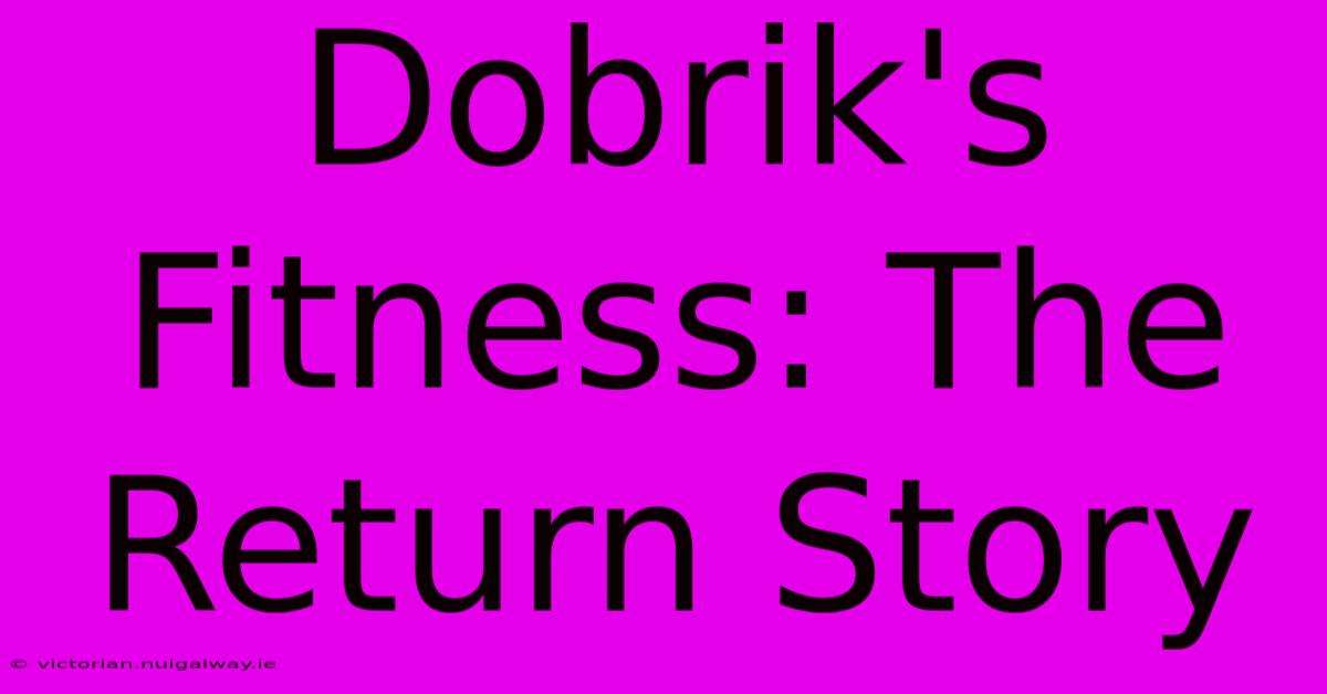 Dobrik's Fitness: The Return Story