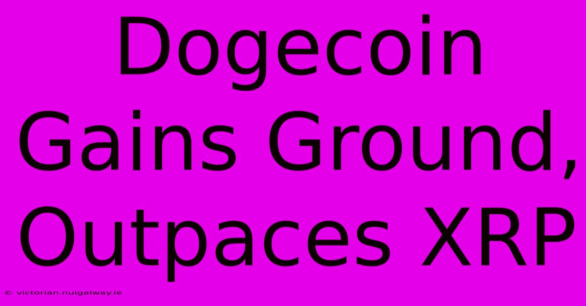 Dogecoin Gains Ground,  Outpaces XRP