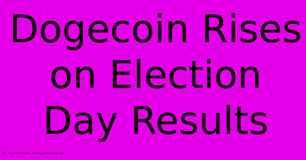 Dogecoin Rises On Election Day Results