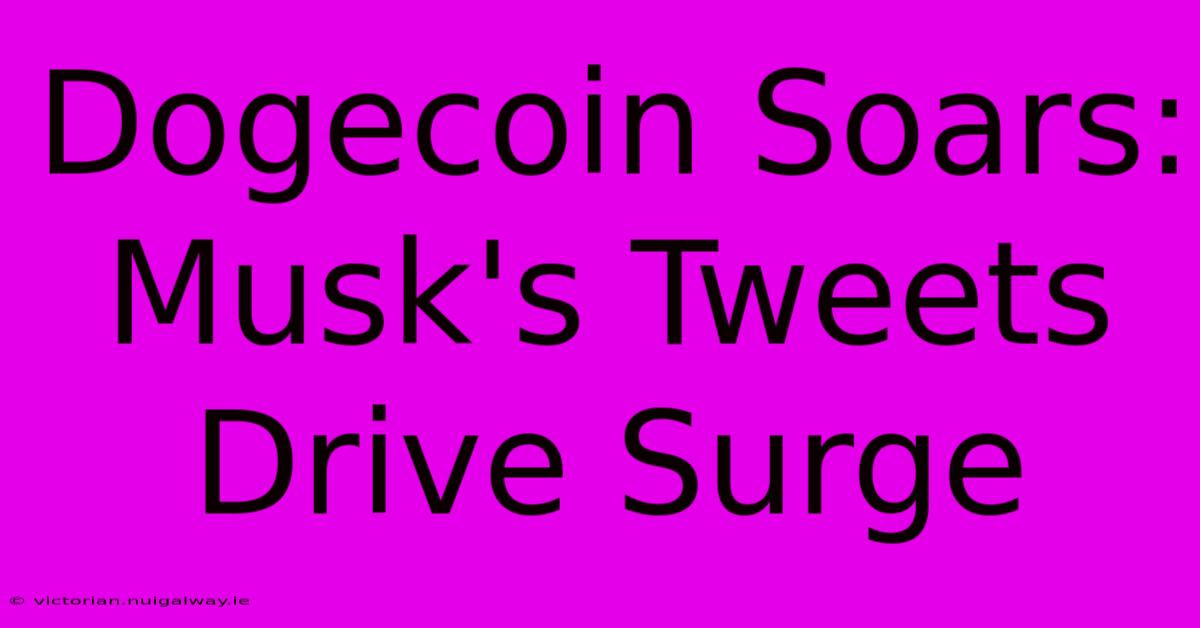 Dogecoin Soars: Musk's Tweets Drive Surge 