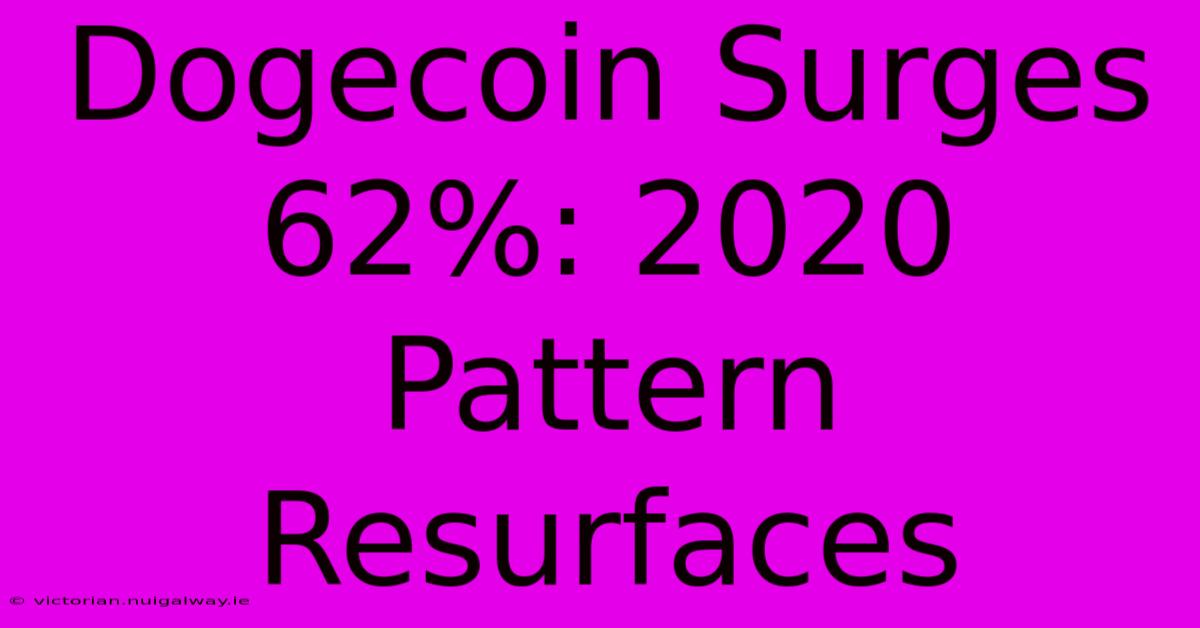 Dogecoin Surges 62%: 2020 Pattern Resurfaces