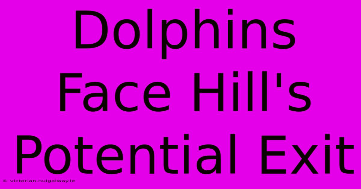 Dolphins Face Hill's Potential Exit