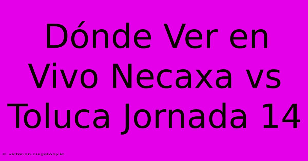 Dónde Ver En Vivo Necaxa Vs Toluca Jornada 14 