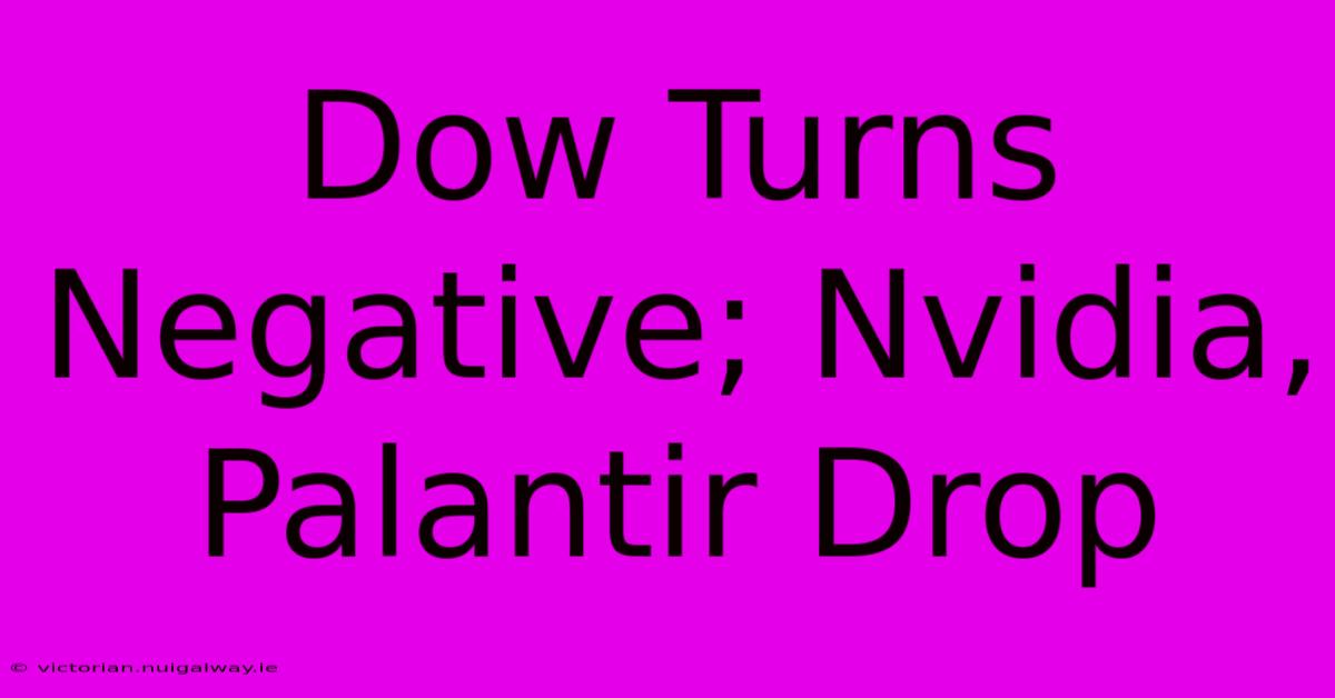 Dow Turns Negative; Nvidia, Palantir Drop