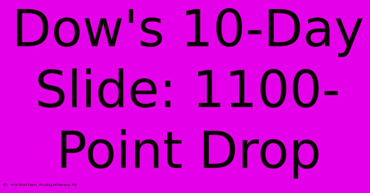 Dow's 10-Day Slide: 1100-Point Drop