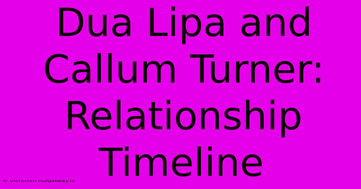 Dua Lipa And Callum Turner: Relationship Timeline