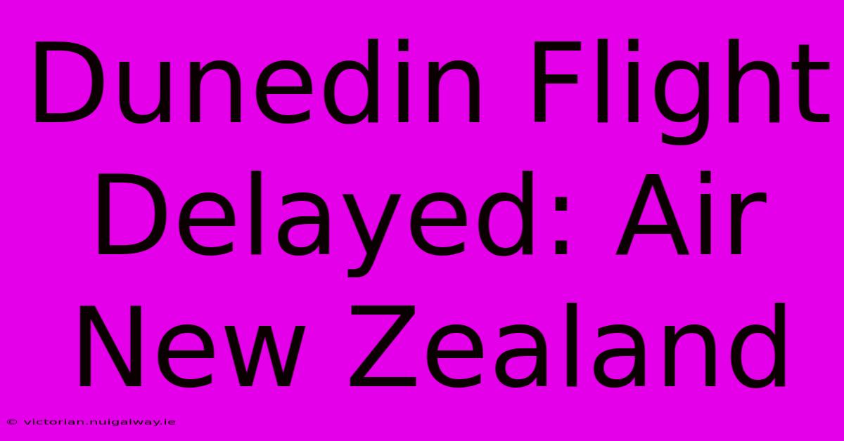 Dunedin Flight Delayed: Air New Zealand