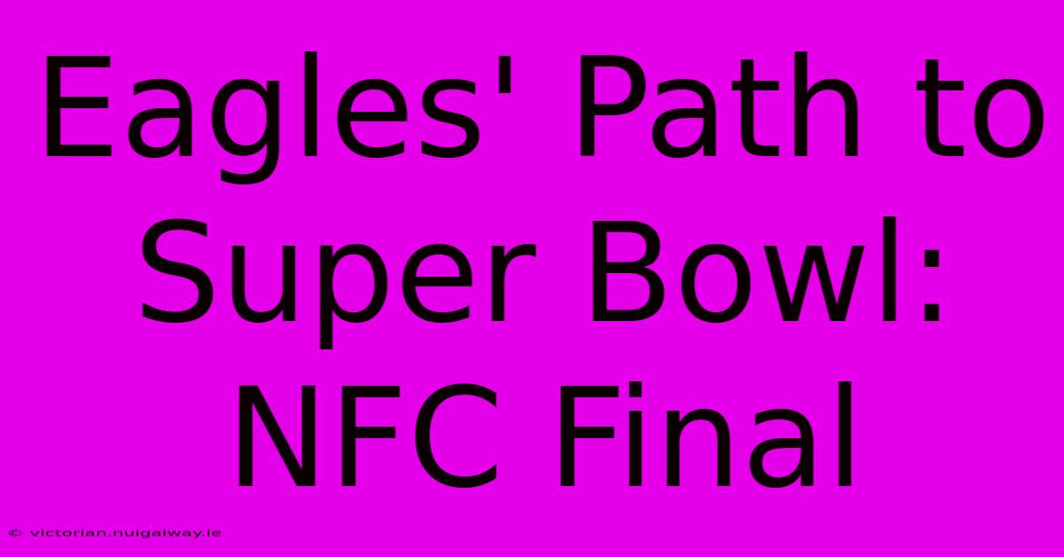 Eagles' Path To Super Bowl: NFC Final