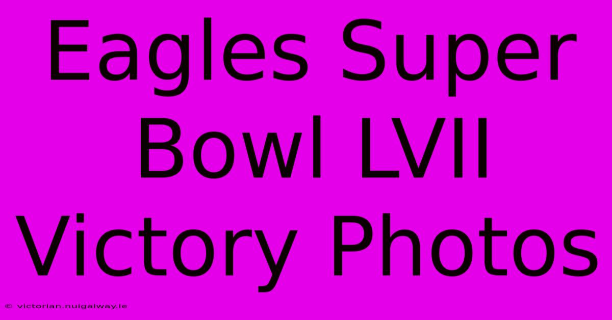 Eagles Super Bowl LVII Victory Photos