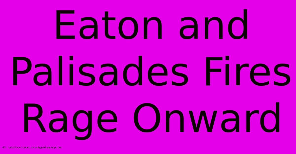 Eaton And Palisades Fires Rage Onward