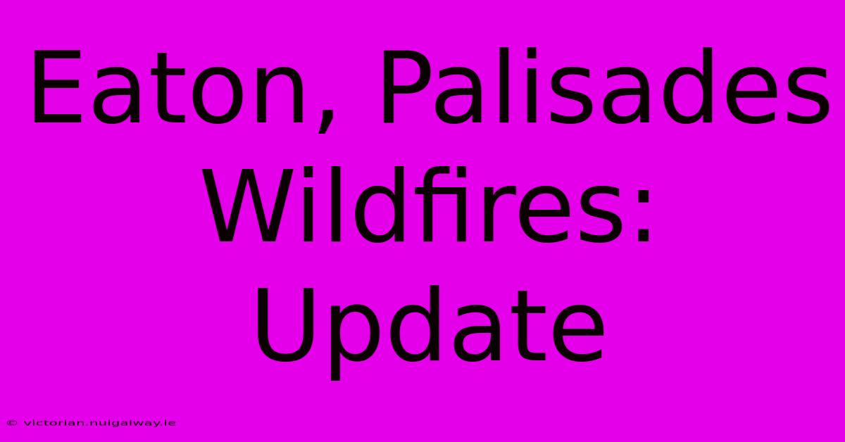 Eaton, Palisades Wildfires: Update