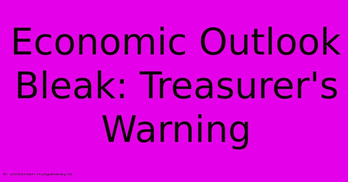 Economic Outlook Bleak: Treasurer's Warning