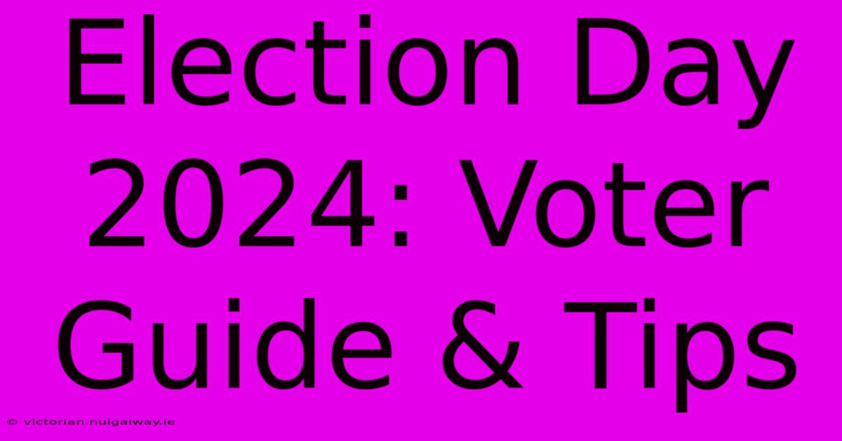 Election Day 2024: Voter Guide & Tips