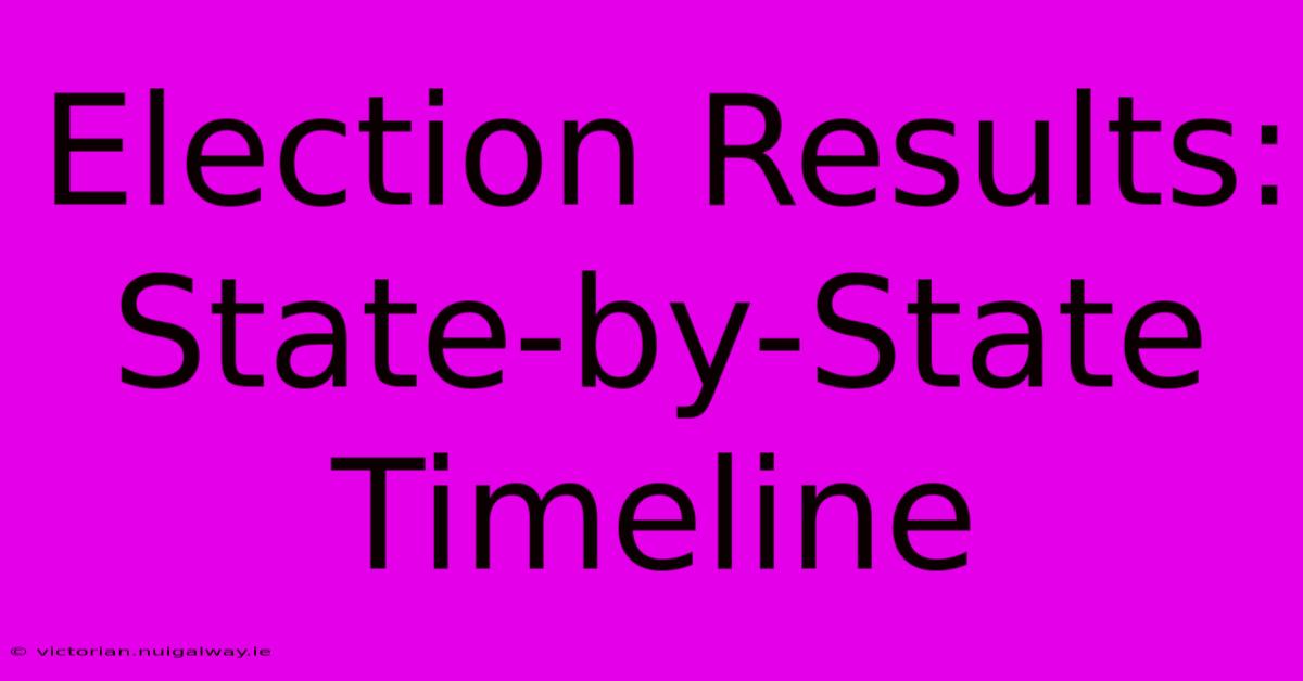 Election Results: State-by-State Timeline