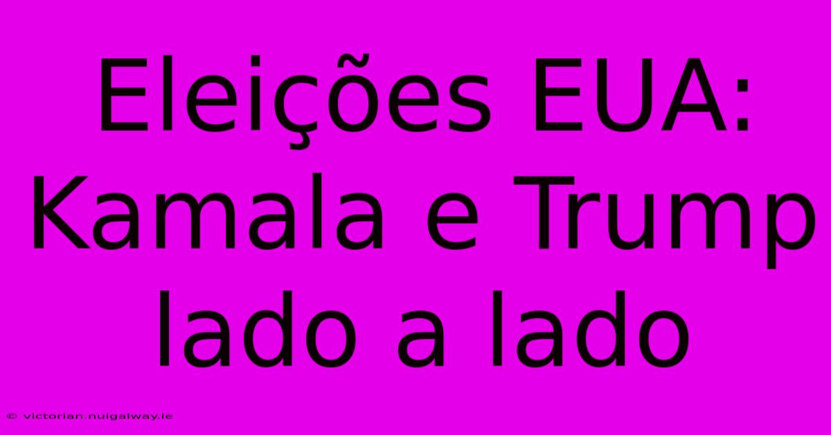 Eleições EUA: Kamala E Trump Lado A Lado 