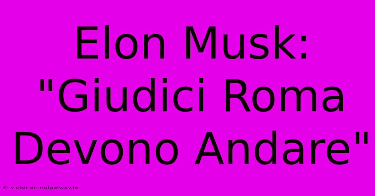 Elon Musk: 