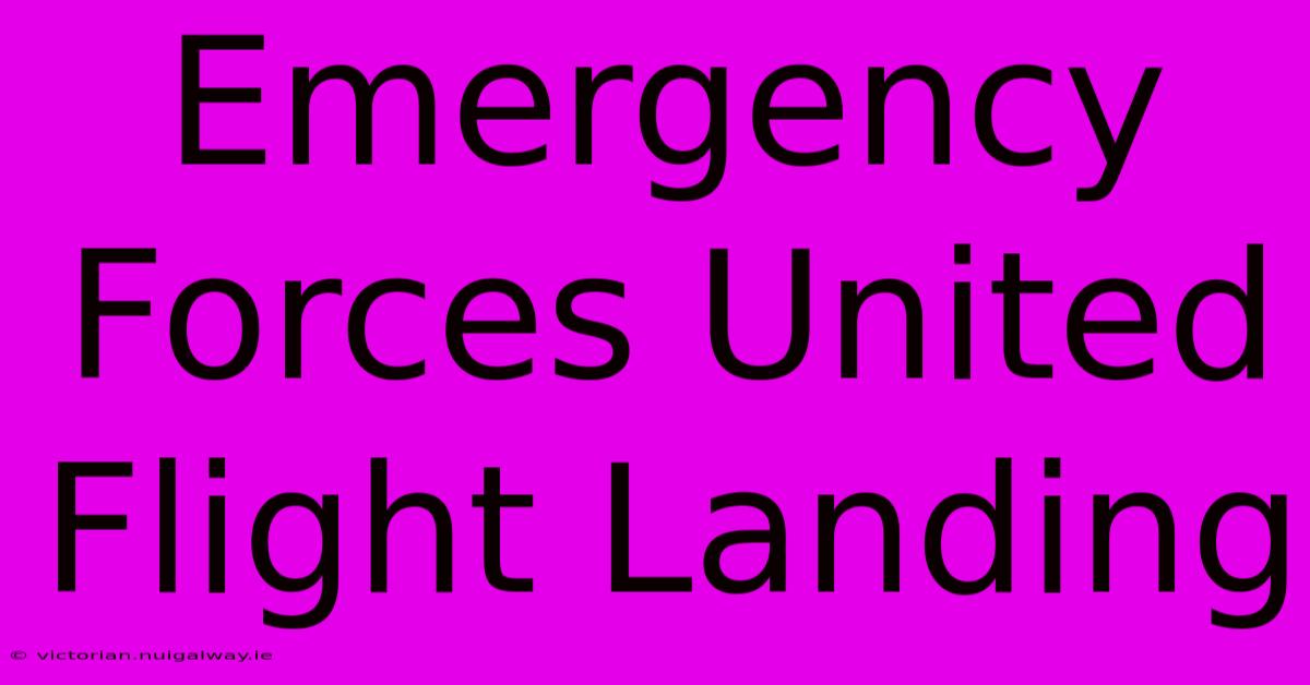 Emergency Forces United Flight Landing