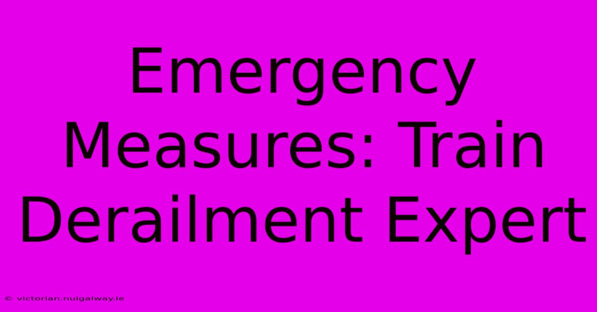 Emergency Measures: Train Derailment Expert