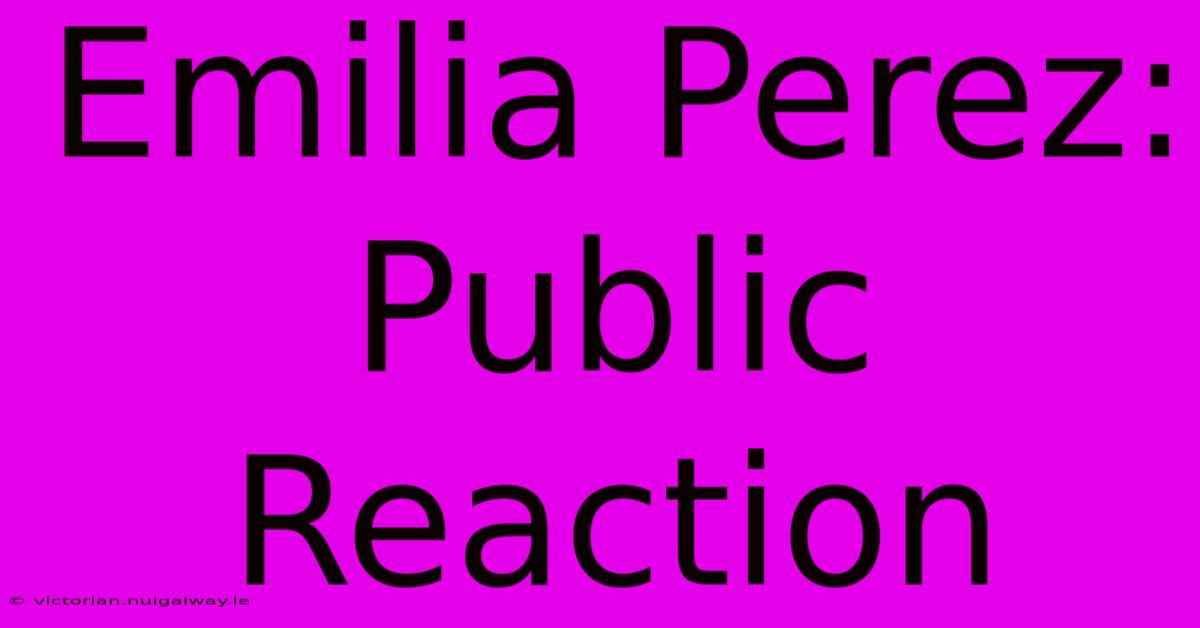 Emilia Perez: Public Reaction