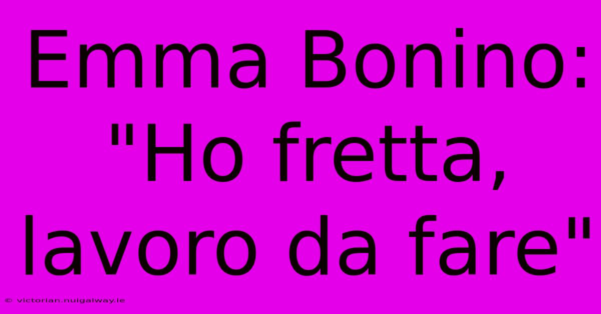 Emma Bonino: 