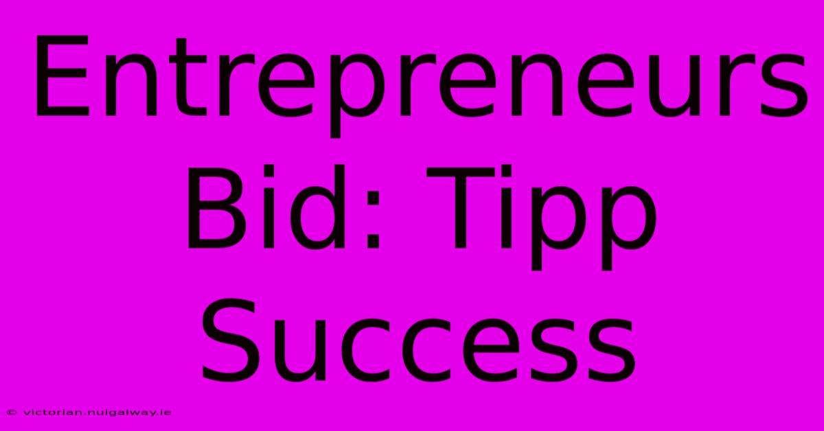 Entrepreneurs Bid: Tipp Success