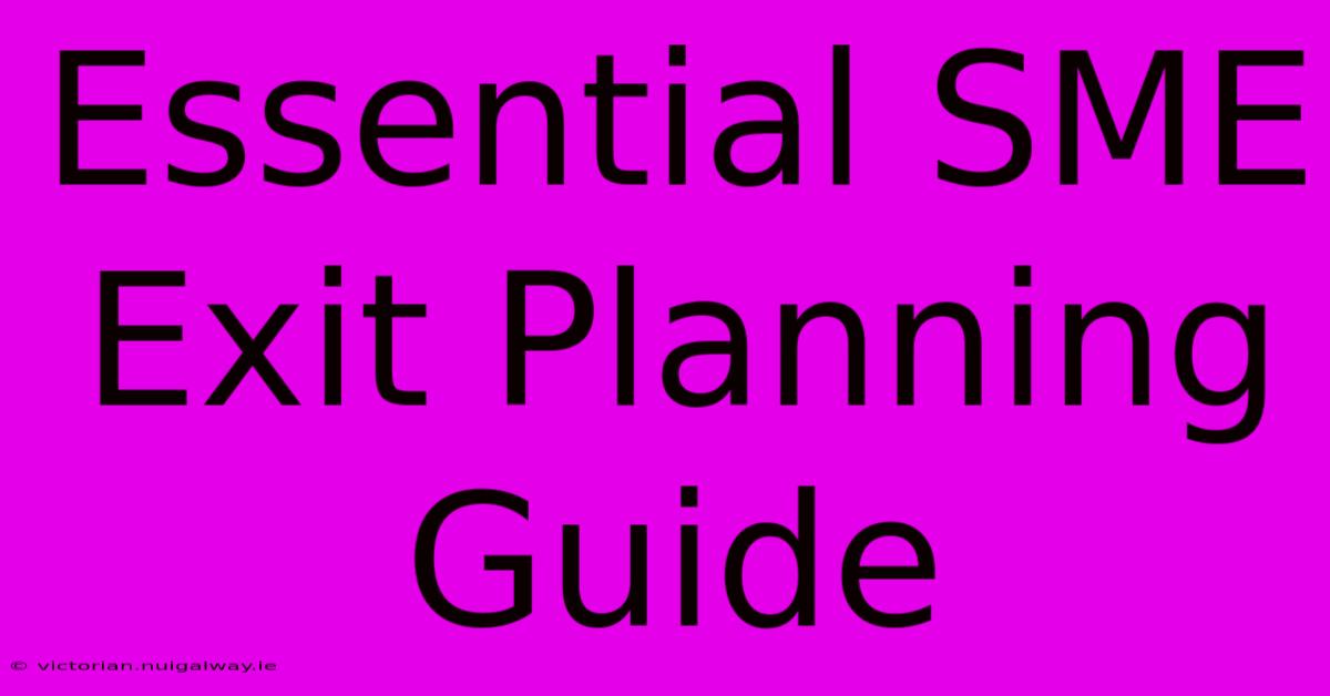 Essential SME Exit Planning Guide