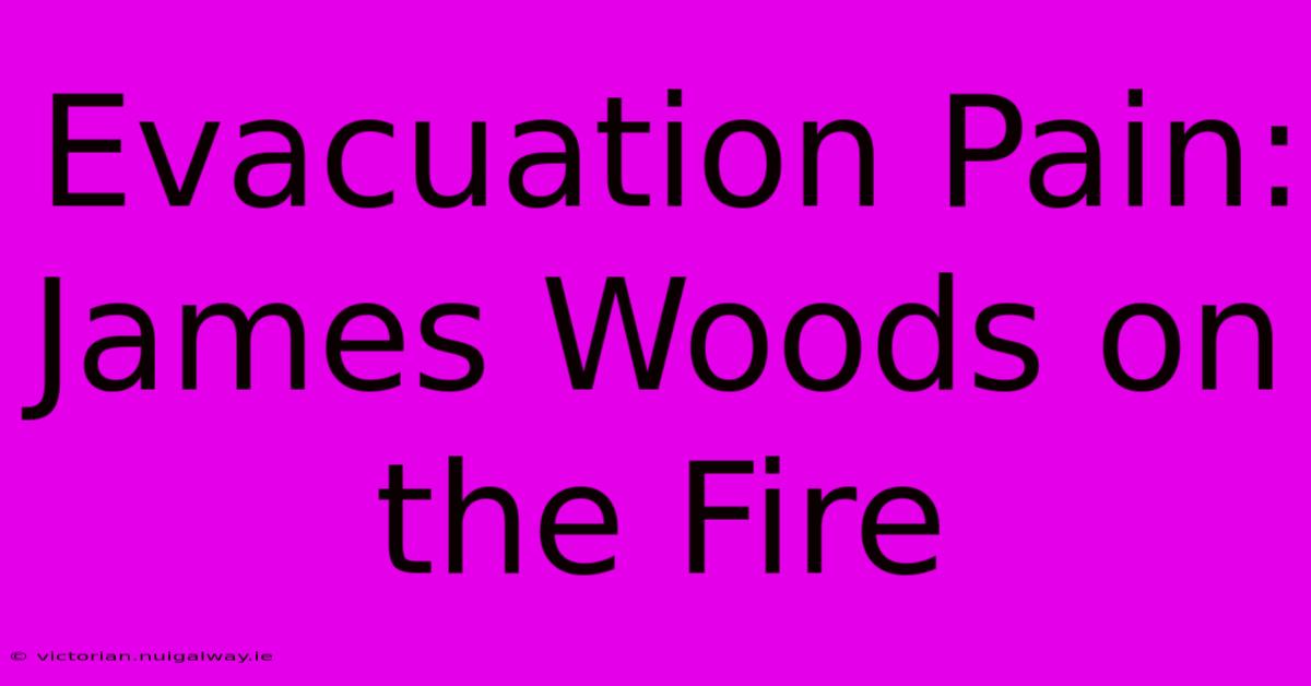 Evacuation Pain: James Woods On The Fire