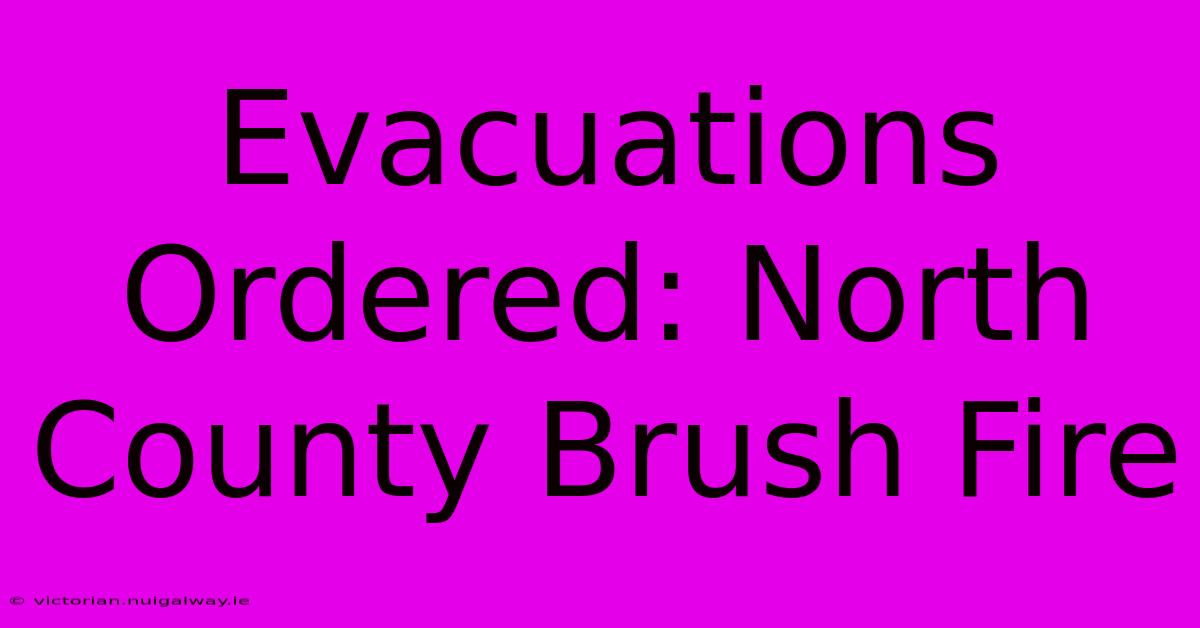 Evacuations Ordered: North County Brush Fire