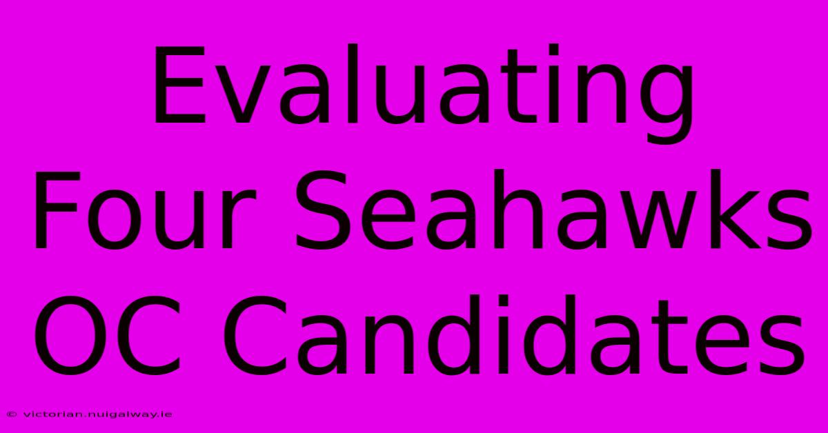 Evaluating Four Seahawks OC Candidates