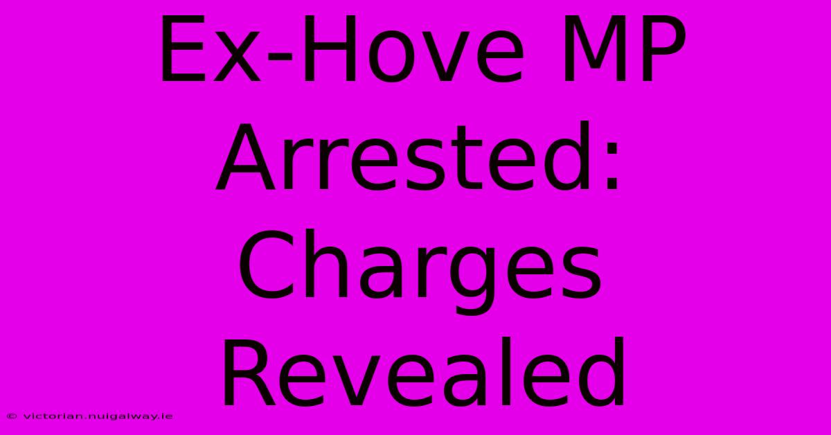 Ex-Hove MP Arrested: Charges Revealed