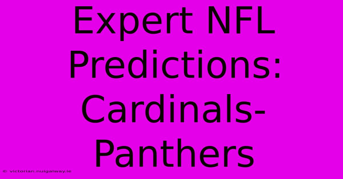 Expert NFL Predictions: Cardinals-Panthers