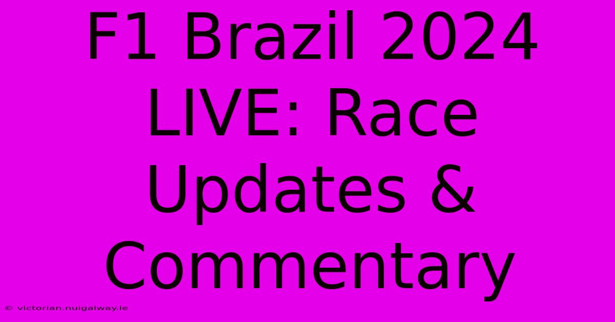 F1 Brazil 2024 LIVE: Race Updates & Commentary