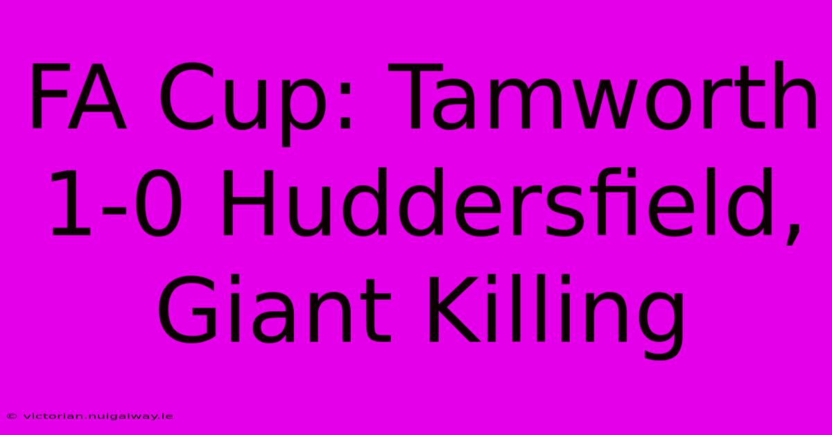 FA Cup: Tamworth 1-0 Huddersfield, Giant Killing 