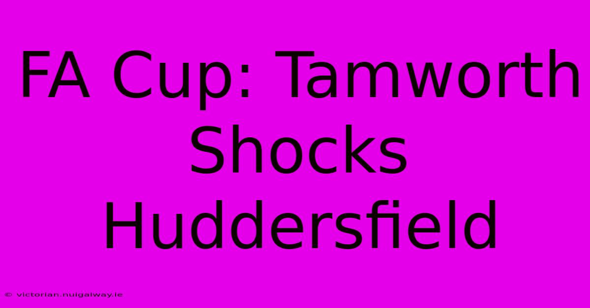 FA Cup: Tamworth Shocks Huddersfield 