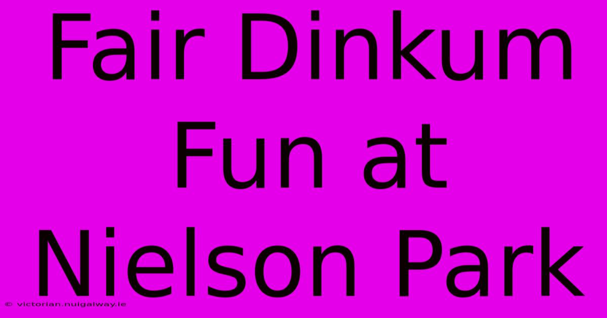 Fair Dinkum Fun At Nielson Park