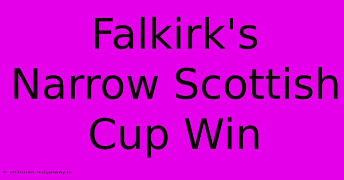 Falkirk's Narrow Scottish Cup Win