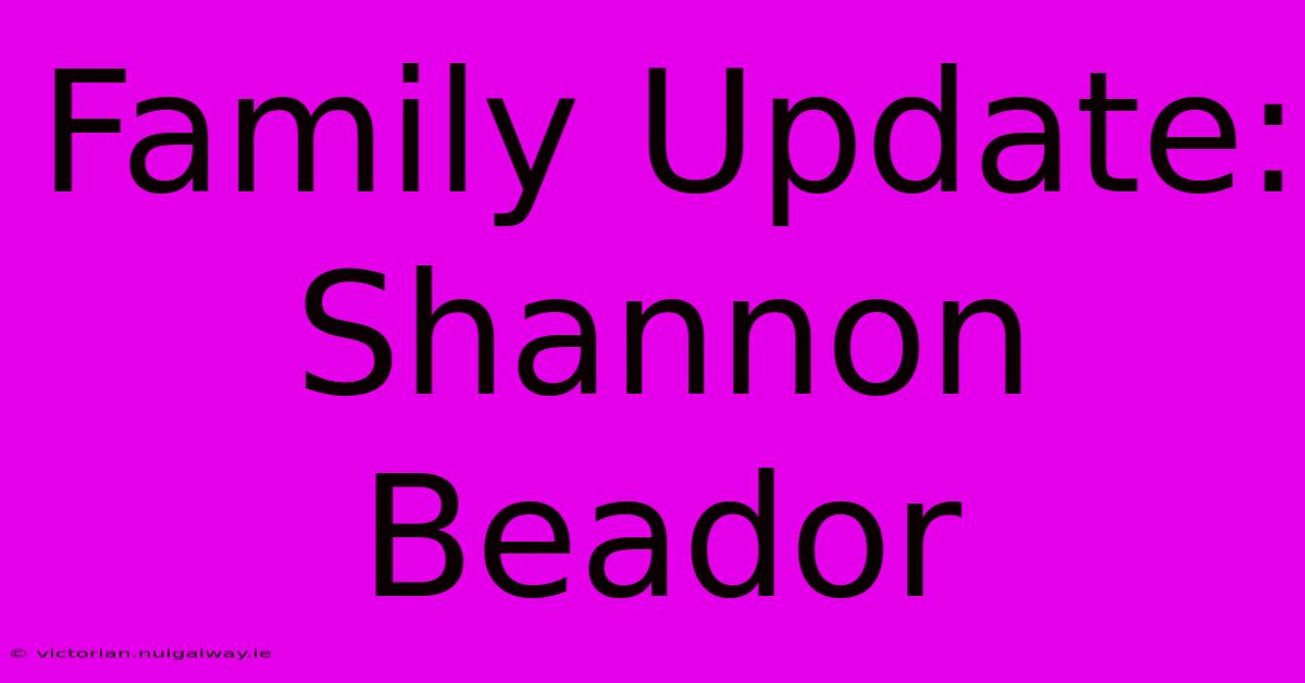 Family Update: Shannon Beador