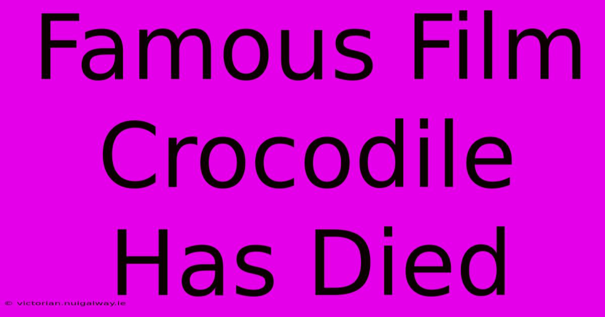 Famous Film Crocodile Has Died