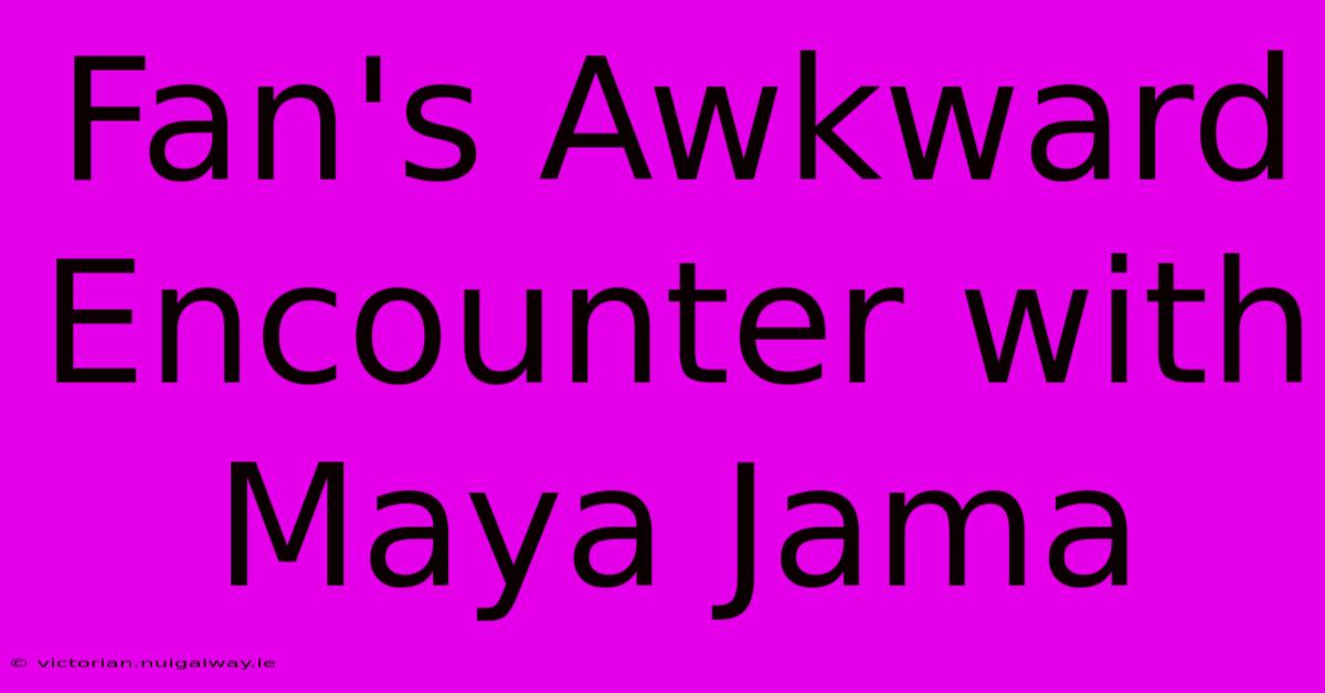 Fan's Awkward Encounter With Maya Jama