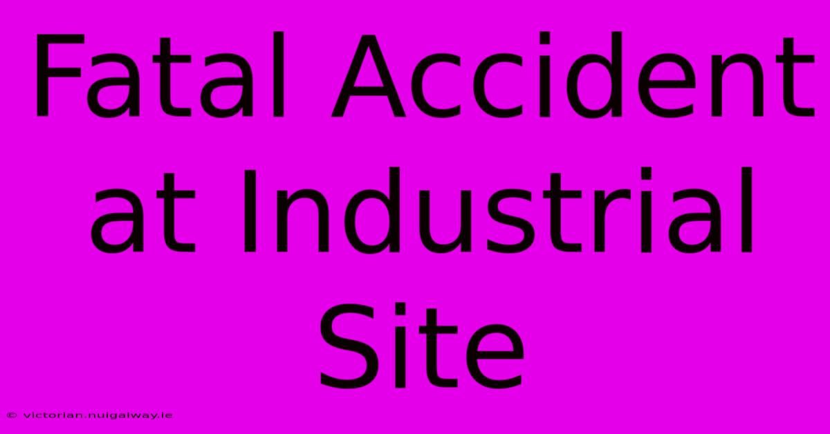 Fatal Accident At Industrial Site