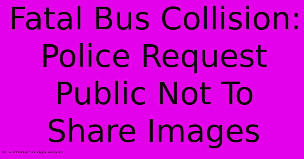 Fatal Bus Collision: Police Request Public Not To Share Images