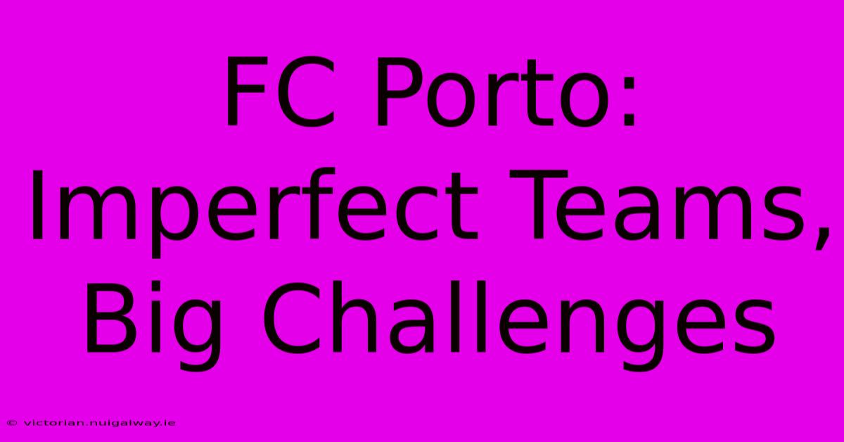 FC Porto: Imperfect Teams, Big Challenges