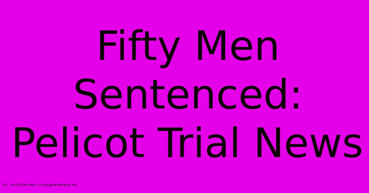 Fifty Men Sentenced: Pelicot Trial News